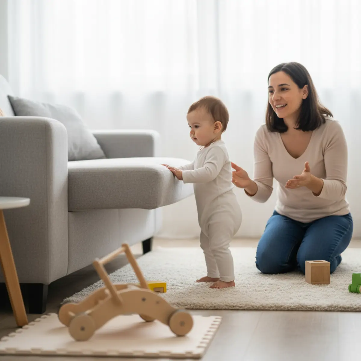 Mi bebé aún no camina: edades normales, señales de alerta y qué hacer